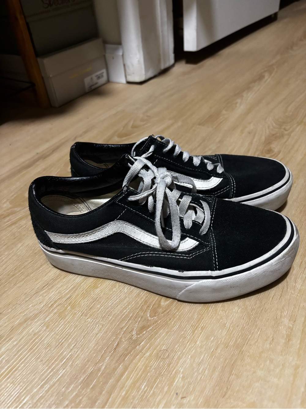 Vans Black and White Old Skool Sneakers